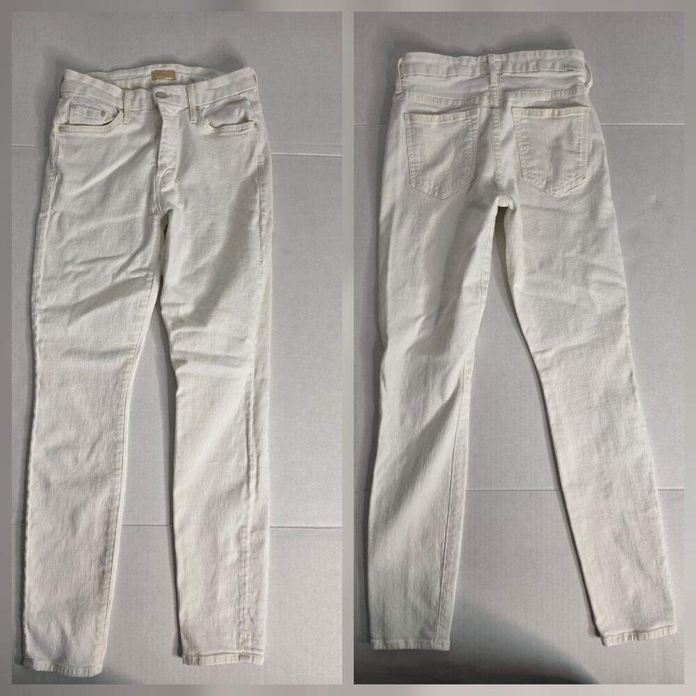 Mother Jeans Womens SZ 27 The Looker High Waisted In Whipping The Cream White